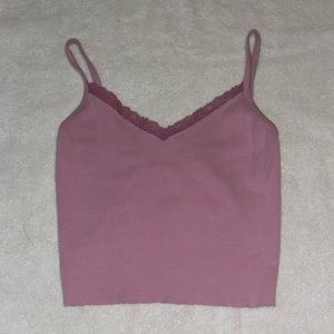 Pink Nicolette Lace Tank Top